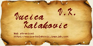 Vučica Kalaković vizit kartica